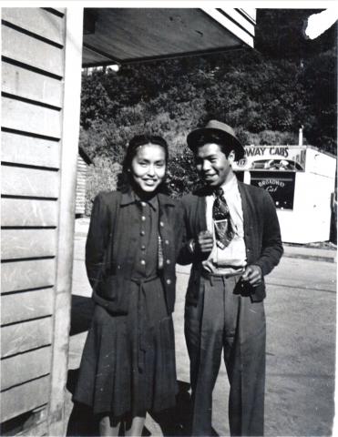 Gertrude "Gerdie" Wright & Amos Wallace in Their Youth