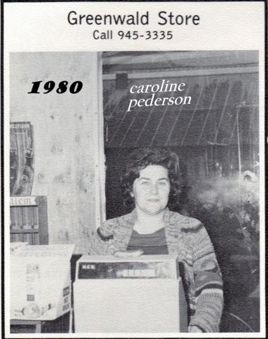 Caroline Peterson at Greenwald's Store 1980