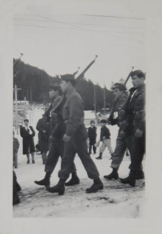 Hoonah Military Marching with Rifles