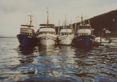 Fishing Vessels Alice H, Vagabond Queen, Yukon II and Donna Ann