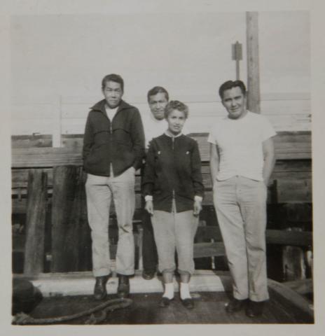 Four Persons, Wilbur Lindoff at right