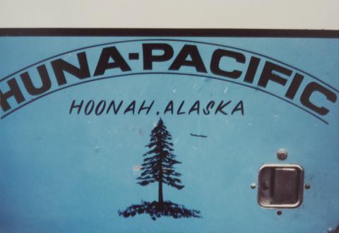 Huna Pacific Logo from a Logging Truck