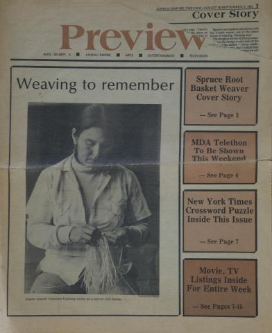 Article "Weaving to Remember" Preview. Aug. 30-Sept. 5 1985