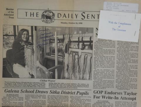 Ernestine Hanlon on the Cover of the Daily Sentinel Monday, October 26, 1998.