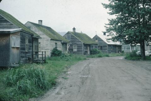 Wooden Houses and Dirt Road, Hoonah, Alaska, 1976 