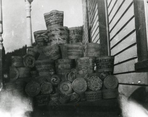 Traditional Baskets Made by the Natives of Hoonah