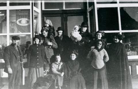 Townspeople Standing in front of Kane's Store in Hoonah