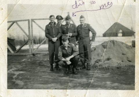 Ralph Knudson, Sr. in Group Military Photo