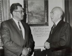 Frank See, Sr. with then Senator Ernest Gruening